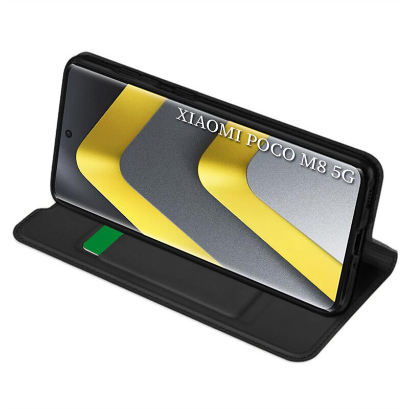 Husa Xiaomi Poco M8 5G Techsuit Magskin Book, negru