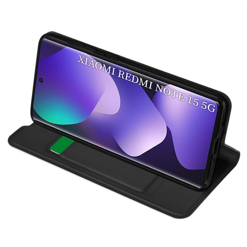 Husa Xiaomi Redmi Note 15 4G Techsuit Magskin Book, negru