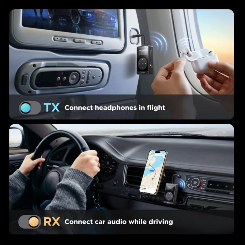 Transmitator audio, adaptor Bluetooth 5.3 Ugreen, negru, 45492