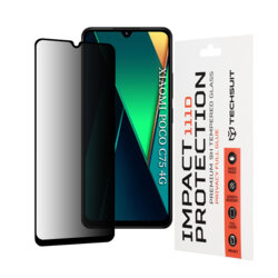 Folie sticla Xiaomi Poco C75 Techsuit 111D Privacy Full Glue, negru