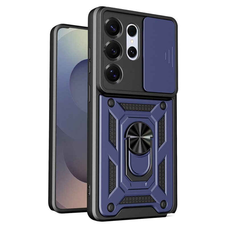 Husa Samsung Galaxy S26 Ultra protectie camera Techsuit CamShield Series, albastru