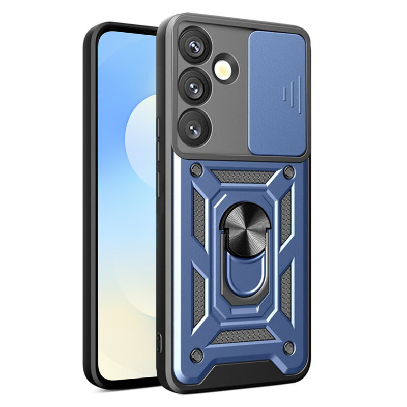Husa Samsung Galaxy S26 Plus protectie camera Techsuit CamShield Series, albastru