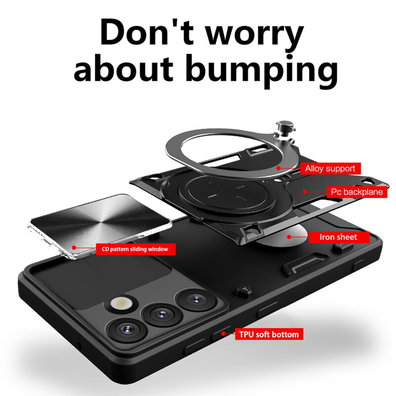 Husa Oppo Reno15 F Techsuit CamGuard Pro, negru