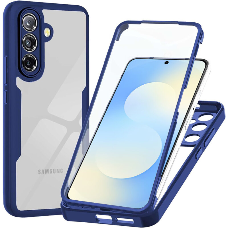 Husa 360° Samsung Galaxy A57 5G Techsuit ColorVerse, albastru