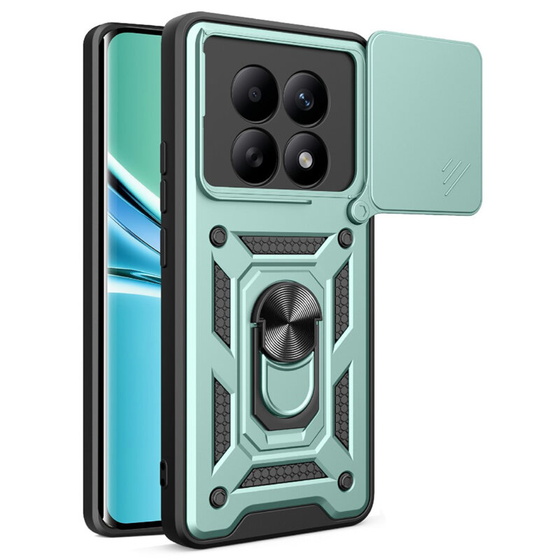 Husa Xiaomi Poco M8 5G protectie camera Techsuit CamShield Series, verde