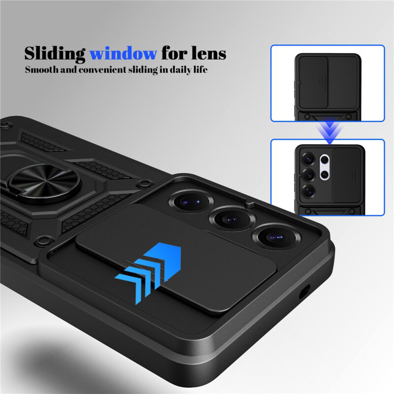 Husa Xiaomi Poco M8 5G protectie camera Techsuit CamShield Series, albastru