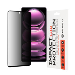 Folie sticla Xiaomi Redmi Note 12 Pro 5G Techsuit 111D Privacy Full Glue, negru