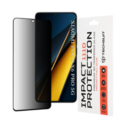 Folie sticla Xiaomi Poco X6 Pro Techsuit 111D Privacy Full Glue, negru