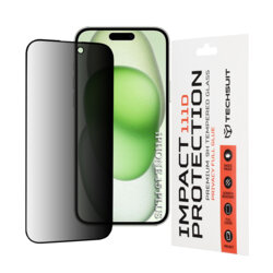 Folie sticla iPhone 15 Plus Techsuit 111D Privacy Full Glue, negru