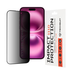 Folie sticla iPhone 16 Plus Techsuit 111D Privacy Full Glue, negru
