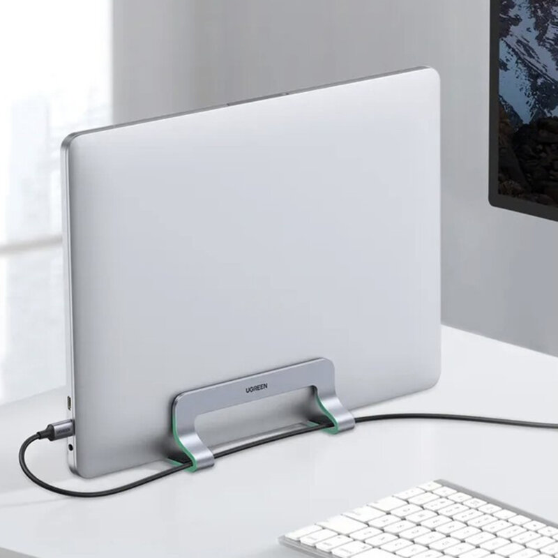 Suport laptop vertical pentru birou, reglabil Ugreen, negru, 25706