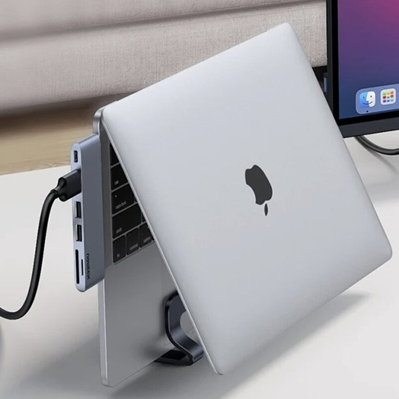 Suport laptop vertical pentru birou, reglabil Ugreen, negru, 25706