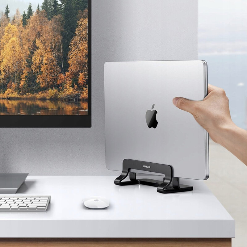 Suport laptop vertical pentru birou, reglabil Ugreen, negru, 25706