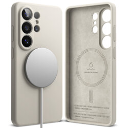 Husa Samsung Galaxy S26 Ultra Ringke Silicone MagSafe, crem