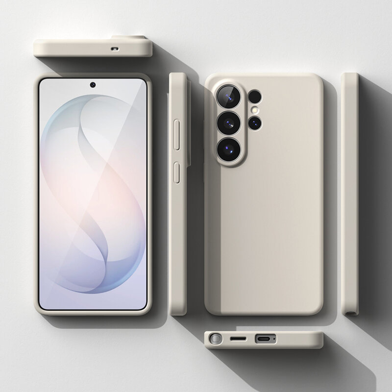 Husa Samsung Galaxy S26 Ultra Ringke Silicone MagSafe, crem