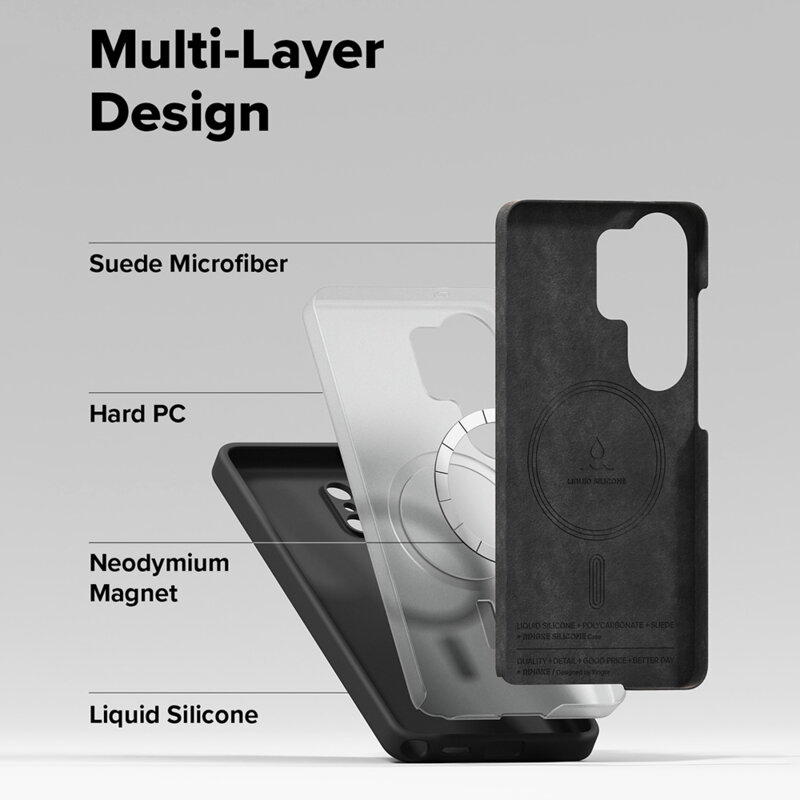 Husa Samsung Galaxy S26 Ultra Ringke Silicone MagSafe, negru