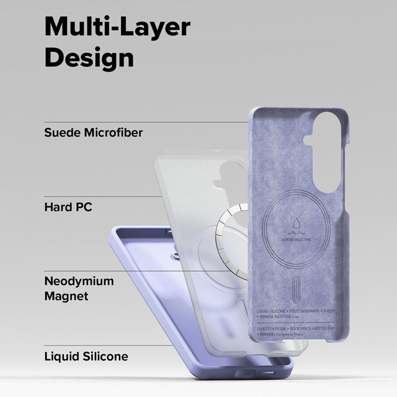 Husa Samsung Galaxy S26 Plus Ringke Silicone MagSafe, mov