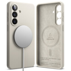 Husa Samsung Galaxy S26 Plus Ringke Silicone MagSafe, crem