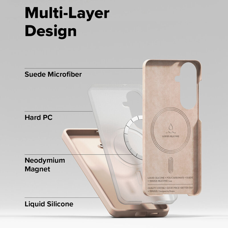 Husa Samsung Galaxy S26 Plus Ringke Silicone MagSafe, roz