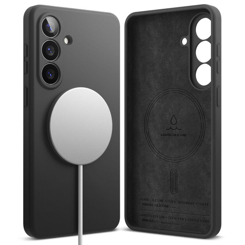 Husa Samsung Galaxy S26 Plus Ringke Silicone MagSafe, negru