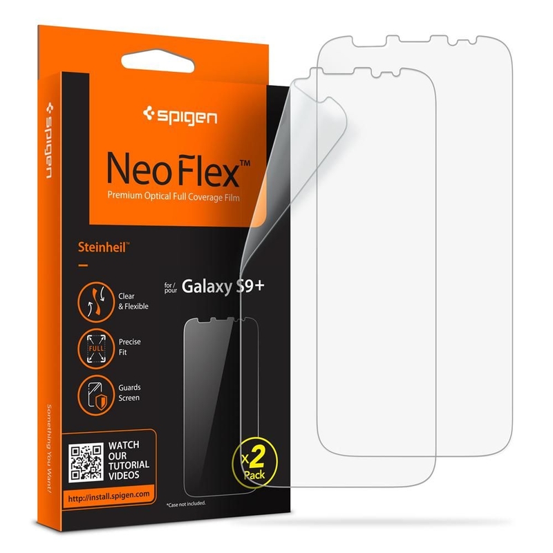 Folie Protectie FullCover Samsung Galaxy S9 Plus Spigen Neo Flex(2 Pack) - Clear