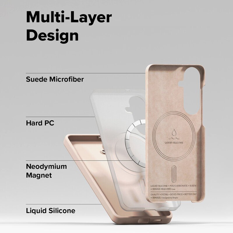 Husa Samsung Galaxy S26 Ringke Silicone MagSafe, roz