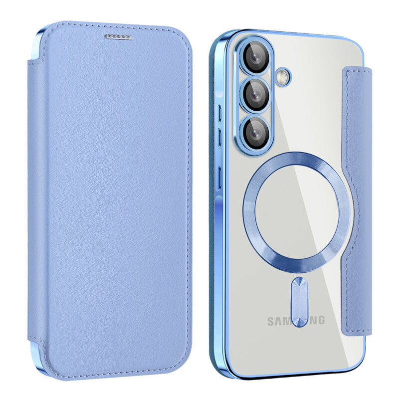 Husa Samsung Galaxy A37 5G Techsuit SmartMag Book Case, bleu