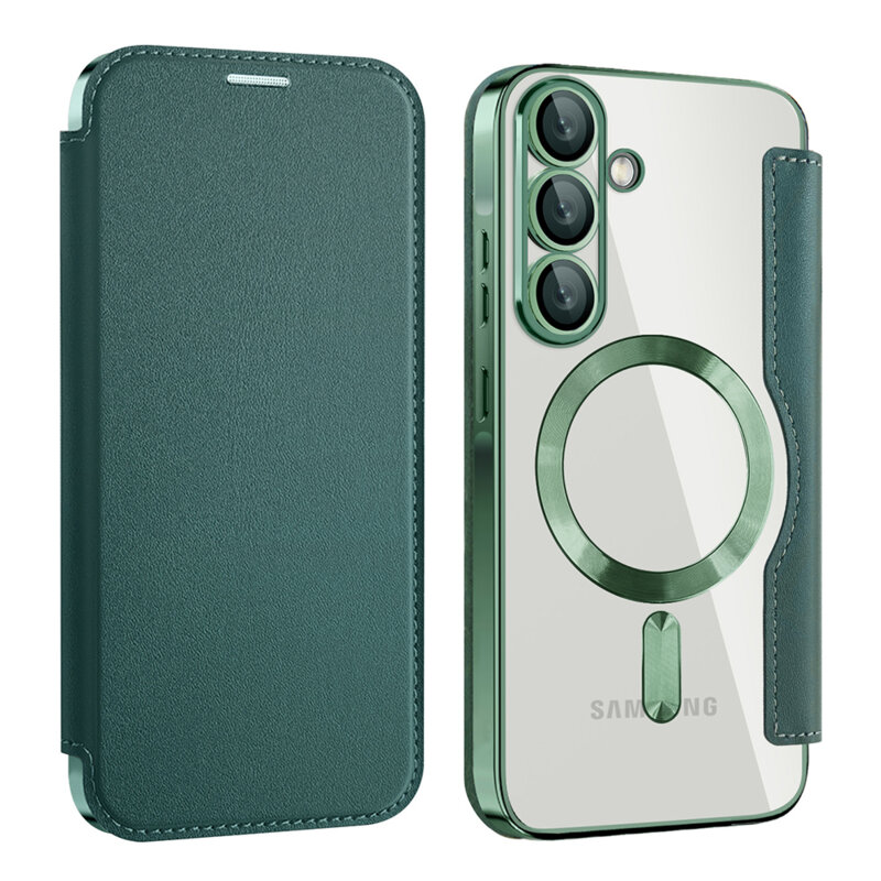 Husa Samsung Galaxy A37 5G Techsuit SmartMag Book Case, verde