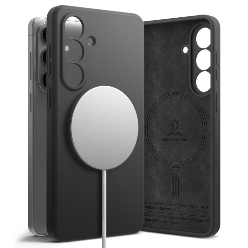 Husa Samsung Galaxy S26 Ringke Silicone MagSafe, negru