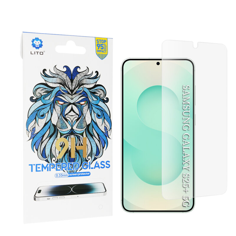 Folie sticla Samsung Galaxy S25 Plus Lito 9H Tempered Glass, transparenta