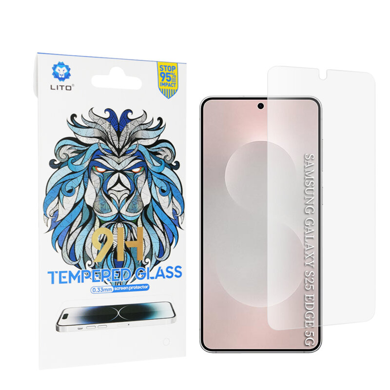 Folie sticla Samsung Galaxy S25 Edge Lito 9H Tempered Glass, transparenta