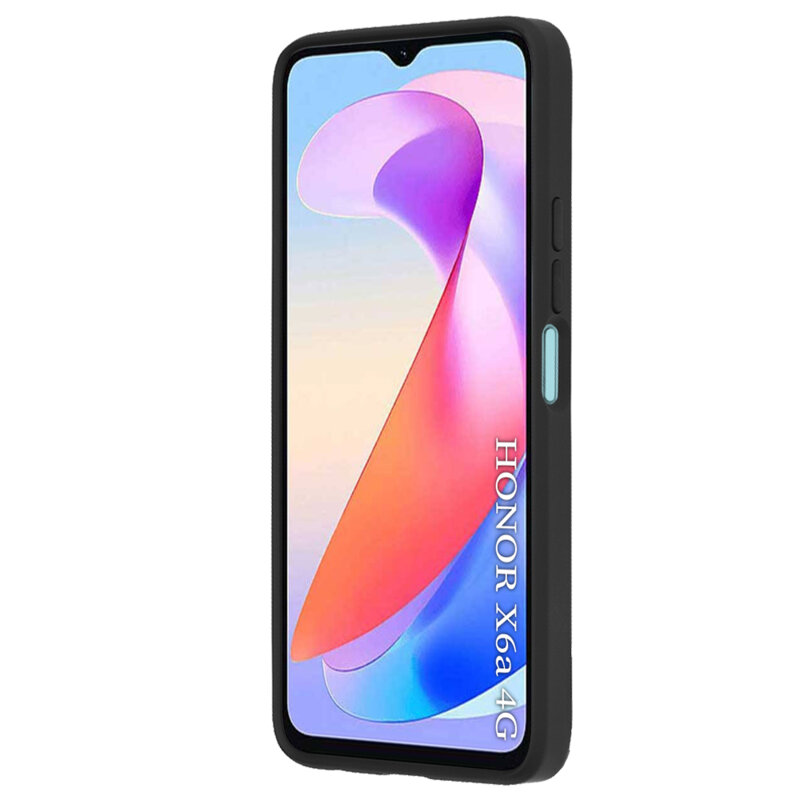 Husa Honor X6a Techsuit Glinth cu inel suport stand magnetic, negru