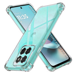 Husa Motorola Moto G67 Power Techsuit Shockproof Clear Silicone, transparenta