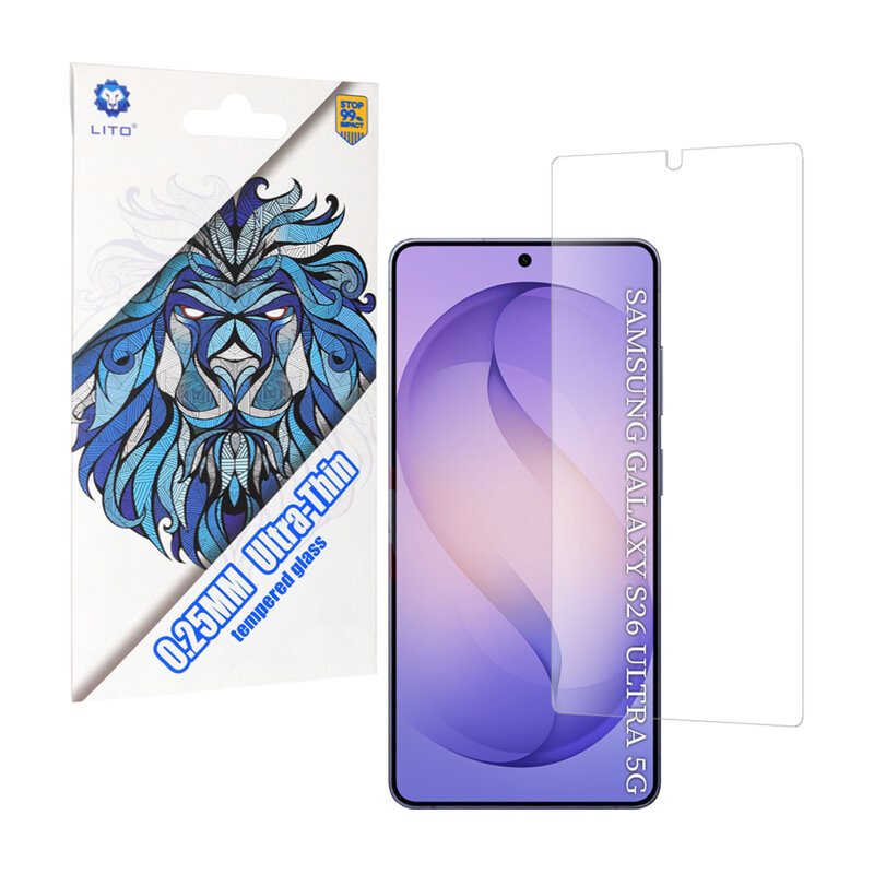 Folie sticla Samsung Galaxy S26 Ultra Lito 9H Tempered Glass Ultra Thin, transparenta