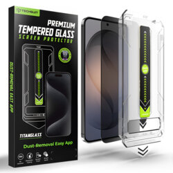 Folie Samsung Galaxy S26, deblocare prin amprenta, Techsuit TitanGlass CrystalHD, privacy