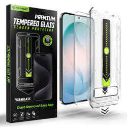 Folie Samsung Galaxy S26 Plus, deblocare prin amprenta, Techsuit TitanGlass CrystalHD, transparenta
