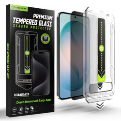 Folie Samsung Galaxy S26 Plus, deblocare prin amprenta, Techsuit TitanGlass CrystalHD, privacy
