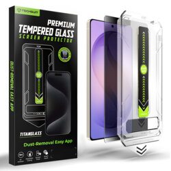 Folie Samsung Galaxy S26 Ultra, deblocare prin amprenta, Techsuit TitanGlass CrystalHD, privacy