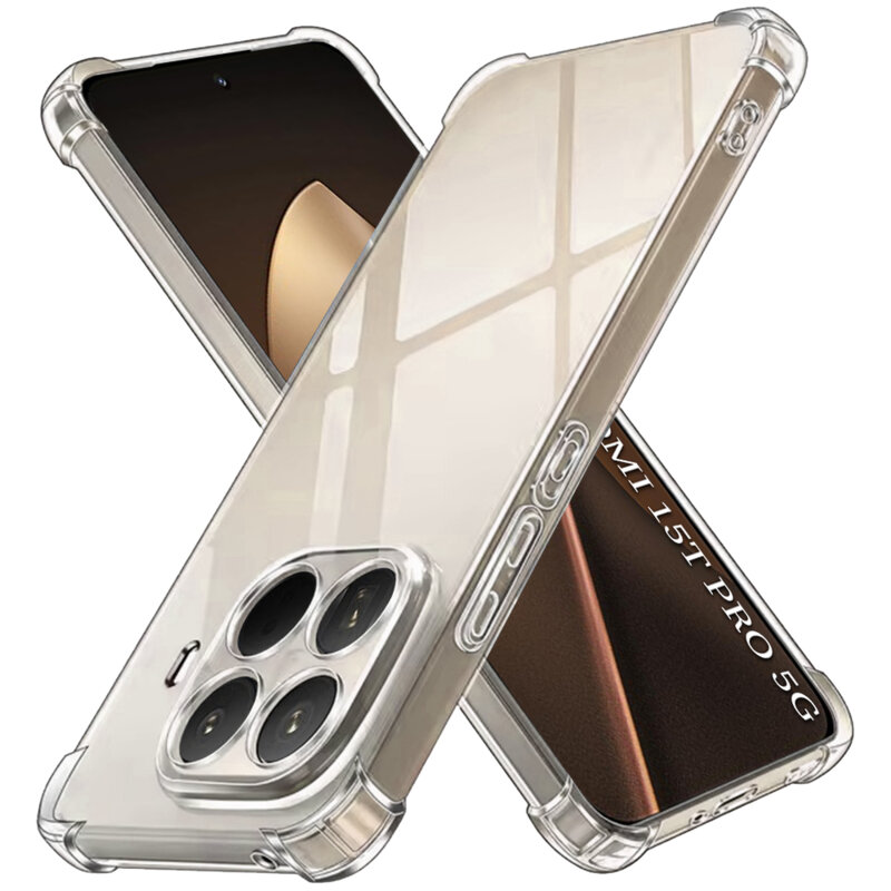 Husa Xiaomi 15T Pro Techsuit Shockproof Clear Silicone, transparenta