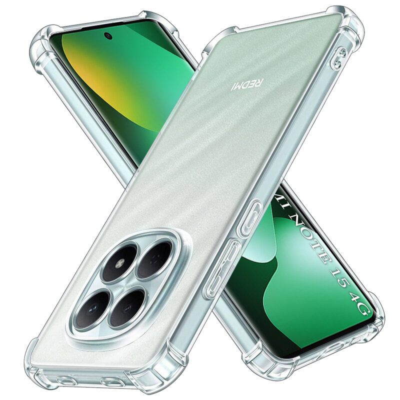 Husa Xiaomi Redmi Note 15 4G Techsuit Shockproof Clear Silicone, transparenta