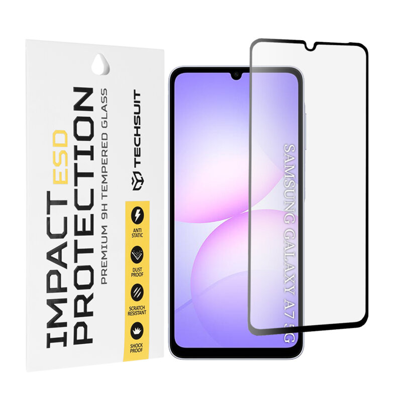 Folie sticla Samsung Galaxy A07 5G Techsuit ESD Glass, negru