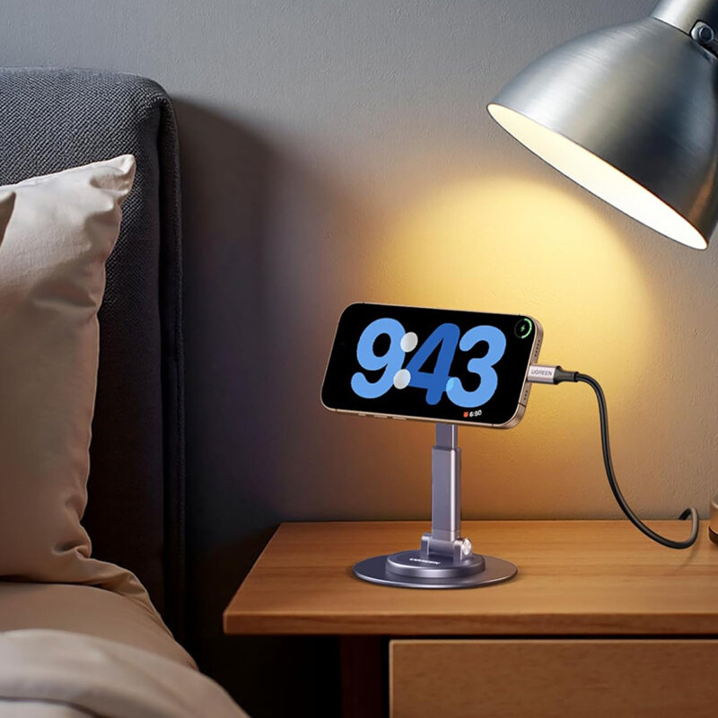 Suport birou magnetic pentru telefon, ajustabil Ugreen, gri, 65229