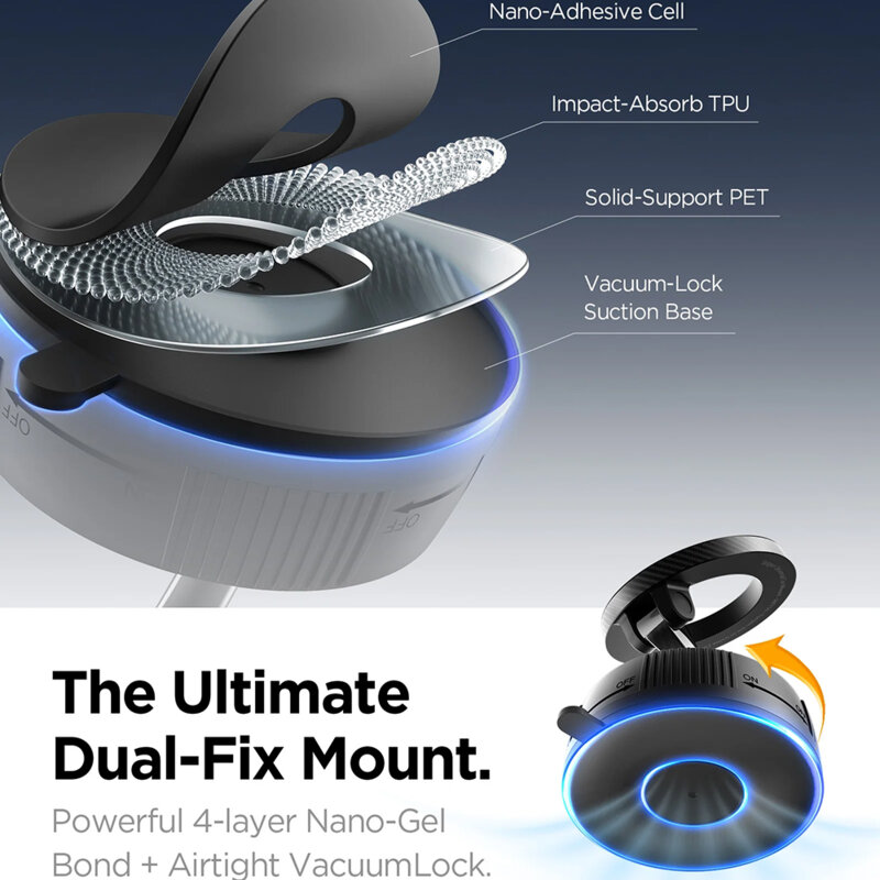 Suport auto telefon bord / parbriz Spigen MagFit MFT36, negru