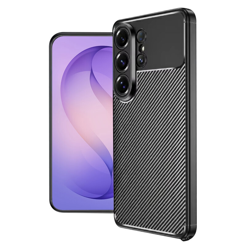 Husa Samsung Galaxy S26 Ultra Techsuit CarbonFiber, negru