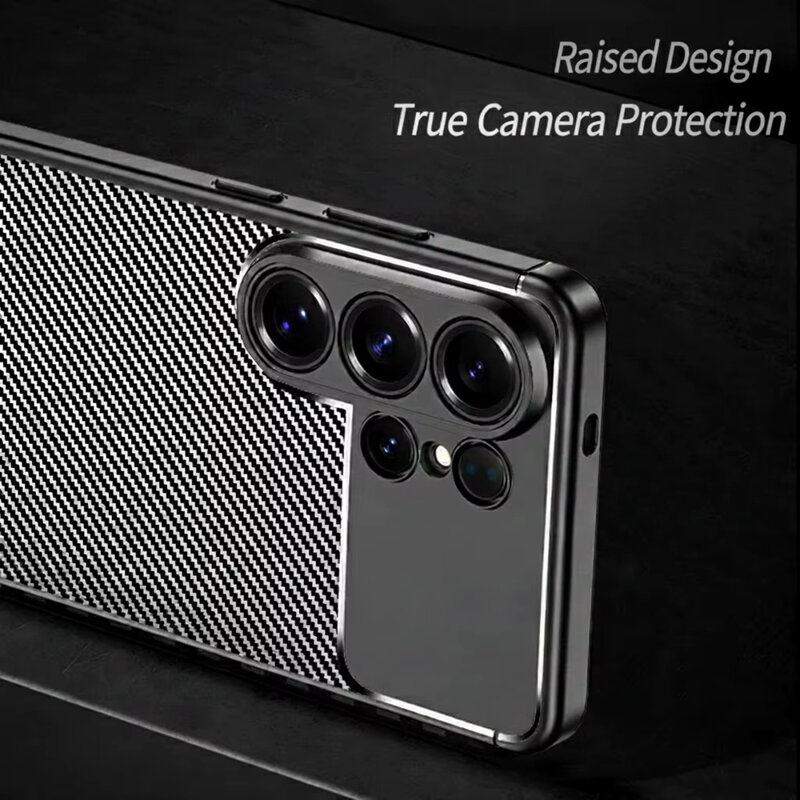 Husa Samsung Galaxy S26 Ultra Techsuit CarbonFiber, negru