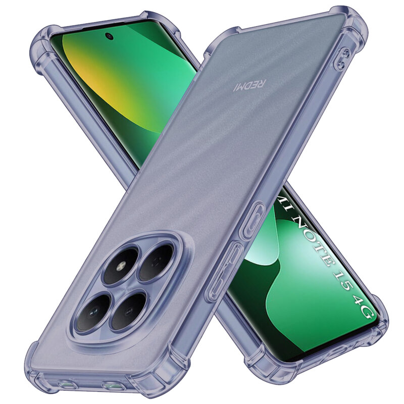 Husa Xiaomi Redmi Note 15 4G Techsuit Shockproof Clear Silicone, fumuriu