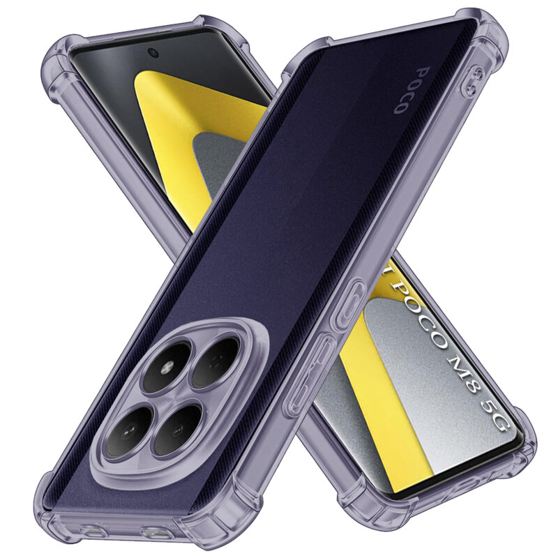 Husa Xiaomi Poco M8 5G Techsuit Shockproof Clear Silicone, fumuriu