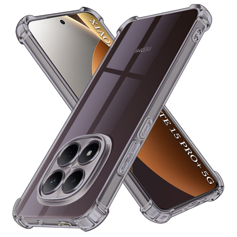 Husa Xiaomi Redmi Note 15 Pro+ 5G Techsuit Shockproof Clear Silicone, fumuriu