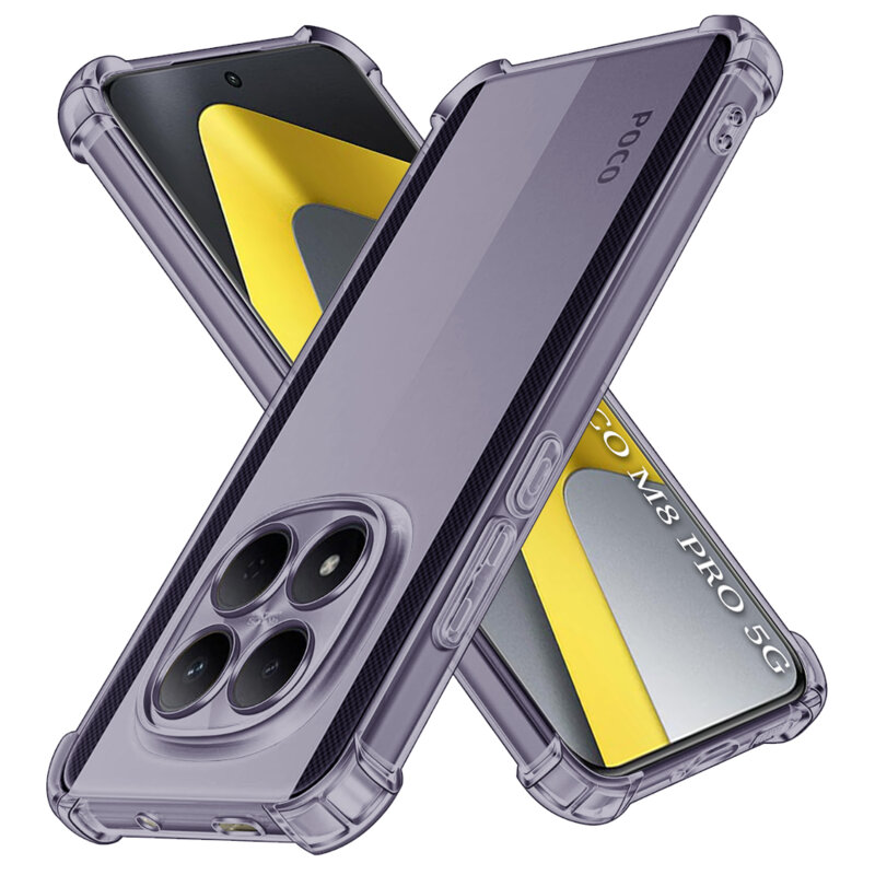 Husa Xiaomi Poco M8 Pro 5G Techsuit Shockproof Clear Silicone, fumuriu