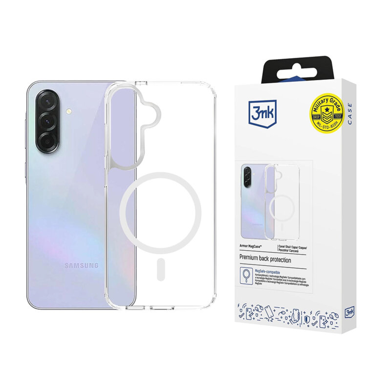 Husa Samsung Galaxy A37 5G 3mk Armor MagCase, transparenta
